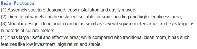 To know more details about postive pressure Modular clean room?