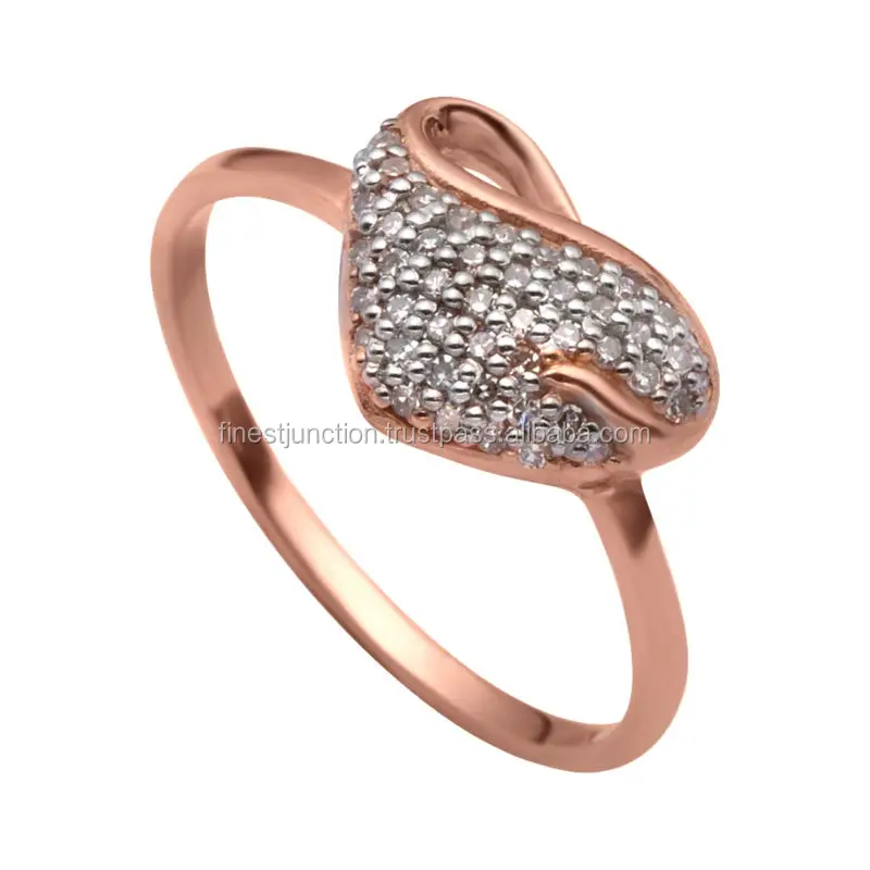 14k White And Rose Gold Ring Earrings Diamond Exclusive Gold
