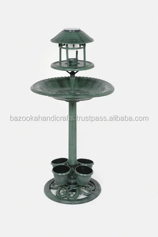 Garden Bird Feeder Iron Floor Standing Bird Feeder Antique Bird
