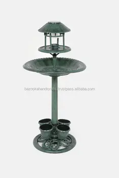 Garden Bird Feeder Iron Floor Standing Bird Feeder Antique Bird
