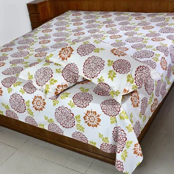 Bagru Textile Hand Block Printed Indian Bedsheet Full Size Chinese Bagru Textile Hand Block Printed Indian Bedsheet Full Size Chinese Whole Cotton Print
