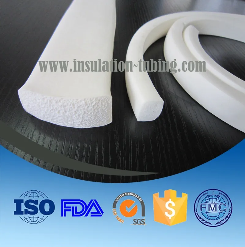 Rectangular Waterproof Silicone Rubber Seal Strip Silicone Foam Cord
