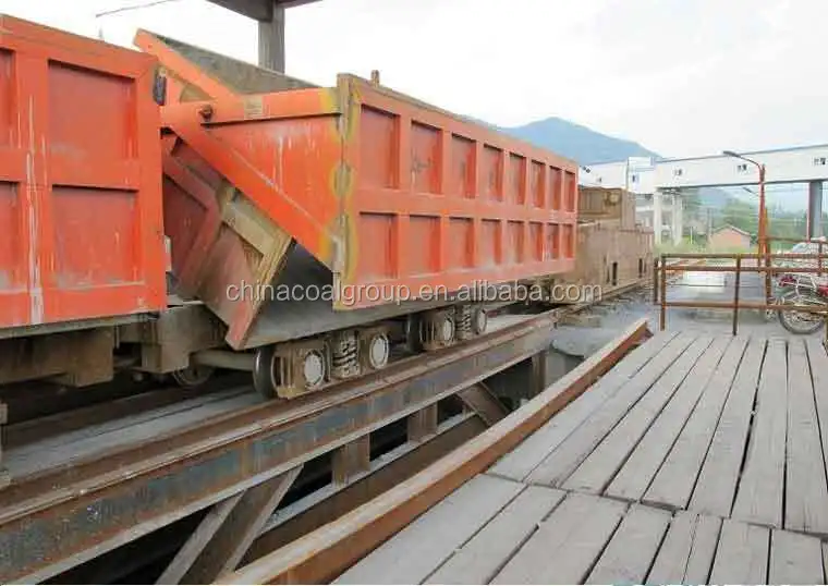 Single-side Curved Rail Dumping Mine Car