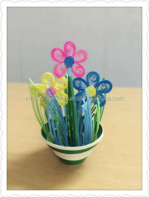 Quilling Vase Of Flower Paper Buy Quilling Paper Handmade