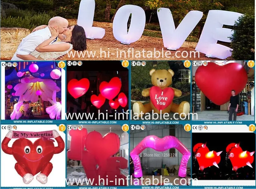 Custom Made Valentine Decoration Item Inflatable Red Heart - Buy