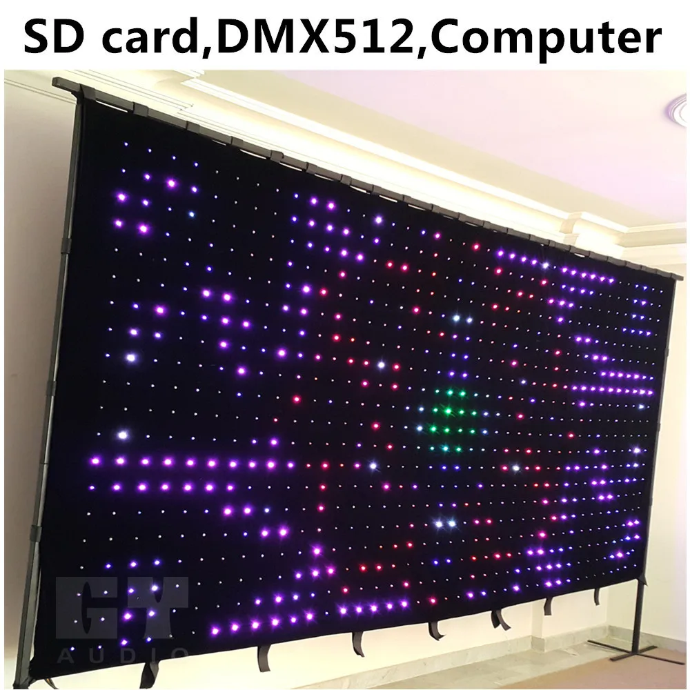 Stage Used Led Curtain Display Video Screen High Pixel Led Curtain