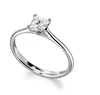 Unique Style 0.10 Cts Solitaire SI Clarity Natural Princess Cut White Diamond 10Kt White Gold Engagement Ring at Factory Price