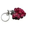 Dyed Ruby Tumbled Grapes Key chain