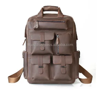 leather laptop backpack 17