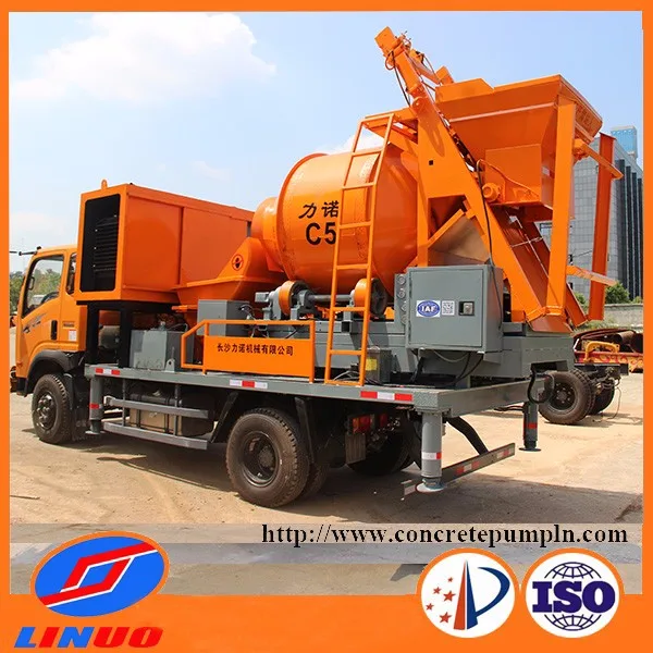 Electric Truck Mounted Concrete Mixer Pump Concrete Batching Plant