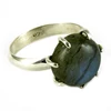Genuine Blue Labradorite Prong Setting 925 Sterling Silver Ring, Silver Jewelry, Silver Jewelry Wholesaler