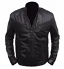Charming black leather jacket for men--FL-2312