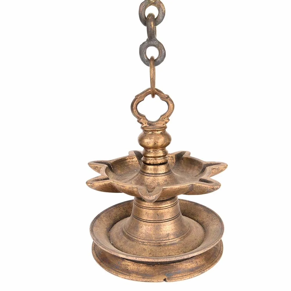 Indian Hanging Brass Oil Lamp Antique Brass Oil Lamp India Worship Lamp