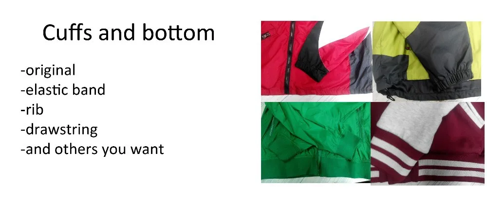 jacket cuff and bottom