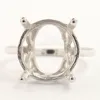 Round 925 STERLING SILVER SEMI-MOUNT MEN'S WOMEN'S RING SETTING ALL SIZE
