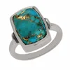 Highlight Indian Silver Jewelry, New Shining Turquoise Gemstone Silver Ring Jewelry, 925 Sterling Silver Ring SHRI0288