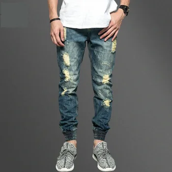 Skinny Jeans Men Kanye West Feet Ripped Jeans Man Joggers Trousers ...
