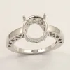 Wedding Designer Amazing Semi Mount Fine Ring 10x12 mm Oval 925 Sterling Silver