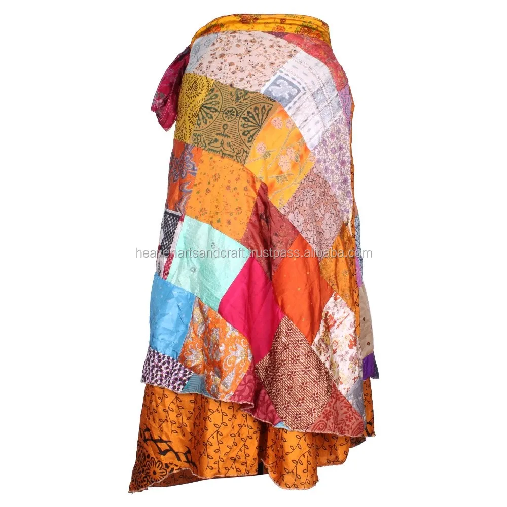 Indian Skirt Printed Long Wrap Silk Women's India Clothing - Buy Skirts ...