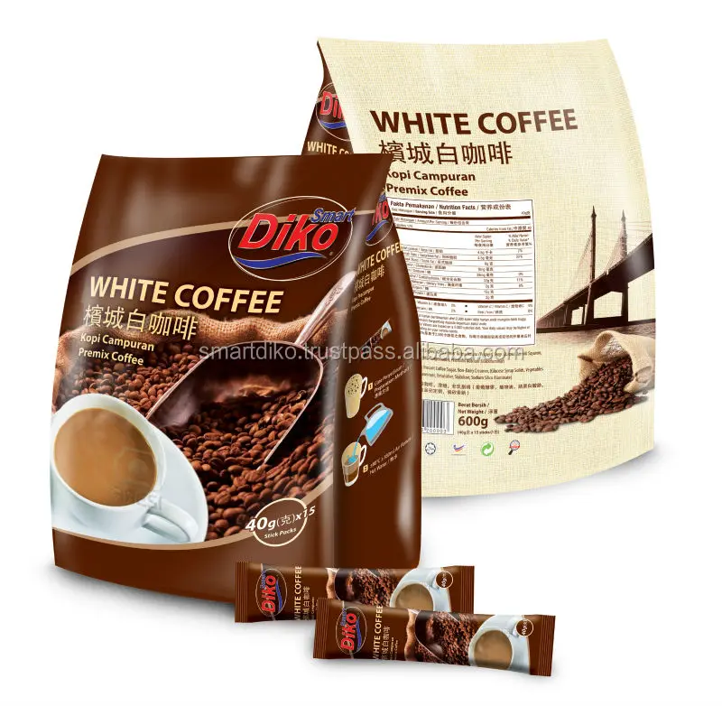 
Malaysia instant white coffee 3in1 600gm per pack 