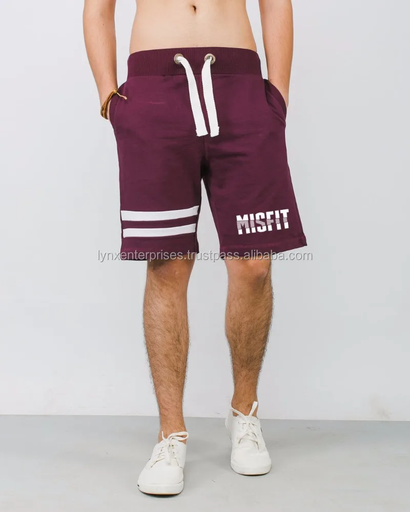 burgundy sweat shorts