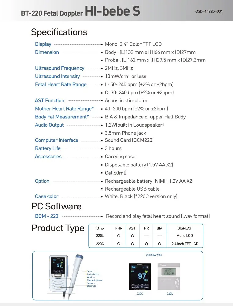 
Fetal doppler ( available OEM order ) 