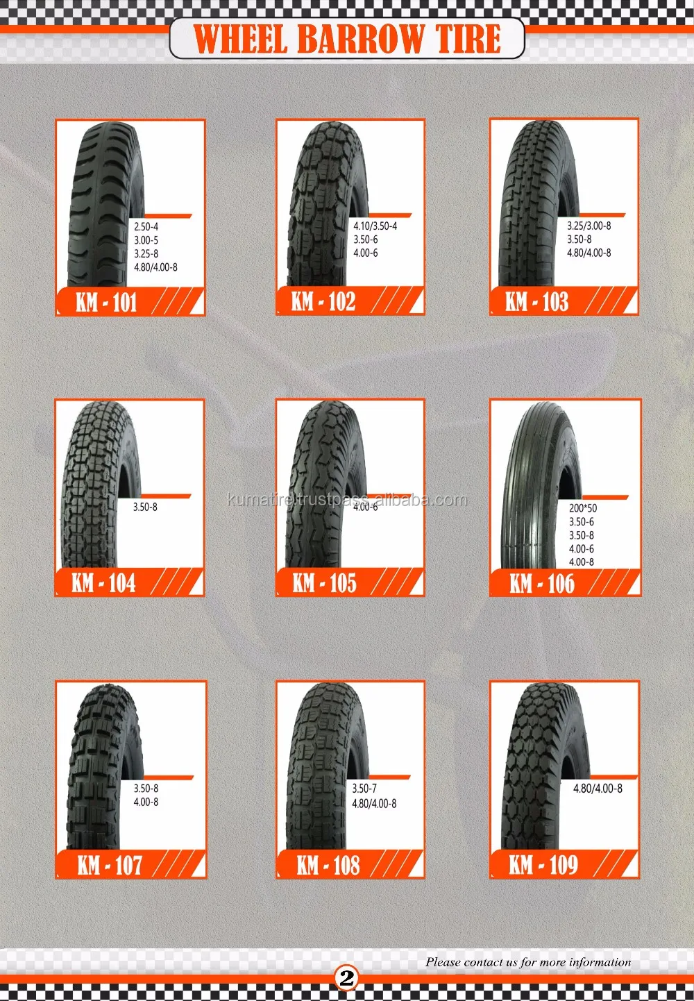 Wheelbarrow Tire_made In Vietnam_kuma Tire Buy Wheelbarrow Tyre 4.80/4.008,4008 4pr