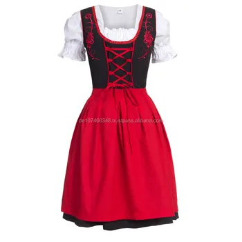 red and black dirndl