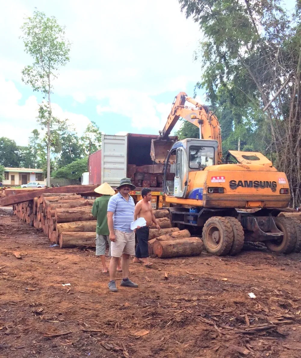 High quality of pyinkado made from natural forest wood