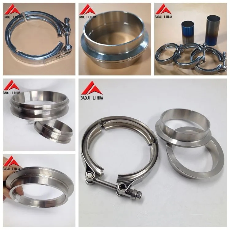 titanium v band clamp Flange set 2.5