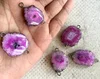 Pink Color Solar Quartz 22 Ct Black E-Plated Connector