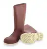 D0467 Knee Boots Men 9 Stl Toe Brick/Crm 1PR