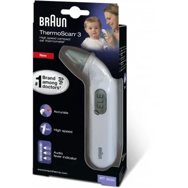 BRAUN IRT3030 ThermoScan 3 Infrared Ear Thermometer