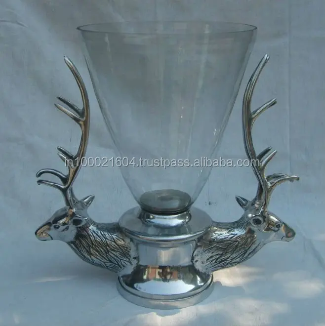 glass deer head