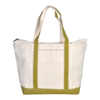 Zippered Extra Large Top Tote Bag Canvas Boat Zippered Extra Large Top Tote Bag Canvas