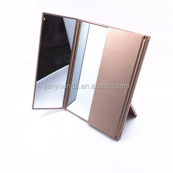 High Quality Trifold Travel Mirror Portable With Holder 3face Triple