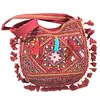 Indian Vintage Handmade Mirror Banjara New Tribal Leather Boho Hippie Shoulder Bag 00149