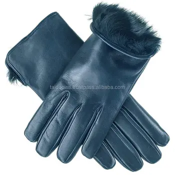 fur lined leather gloves
