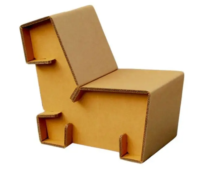 Foldable Recycled Cardboard Chair And Table Corrugated ...
