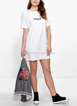 womens white tshirt dress