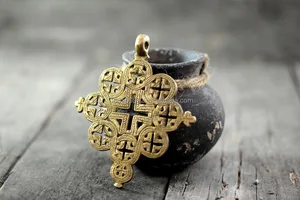 Large costume jewelry ,authentic cross , Brass Pendant , Ethnic Jewelry Supplies
