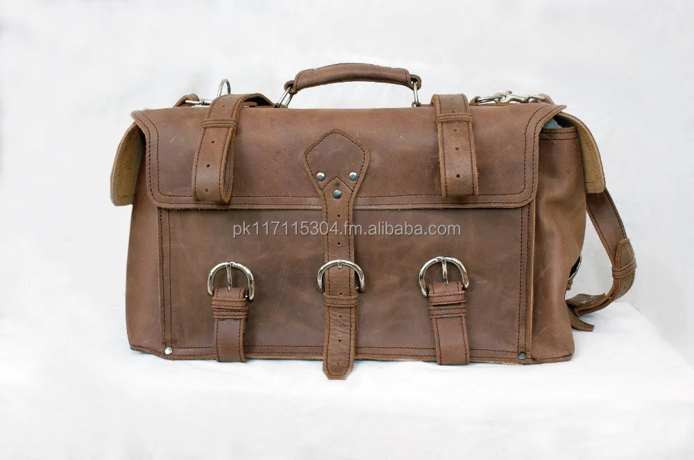 rugged leather briefcase