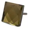 Handmade Golden Square Fine Cut Flat Glass Cabinet Knob GSK-30