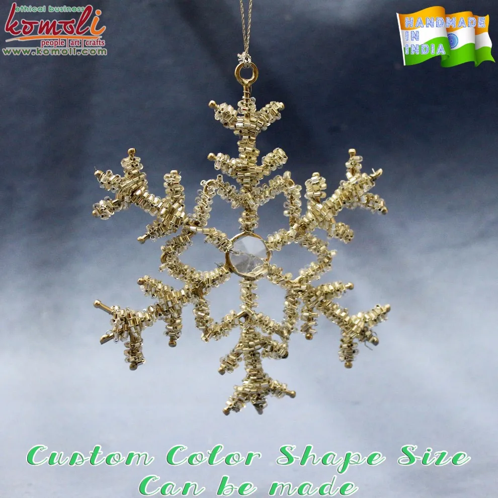 christmas beaded snow flake  (4)