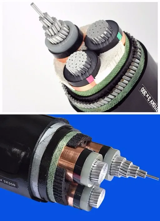 1224kV single core armored 630mm aluminium conductor XLPE cable