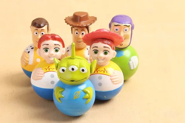 oem spinning pull toy roly-poly toy tumbler doll funny plastic