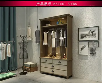 Top Selling Garment Store Wooden Wall Display Stand Clothing