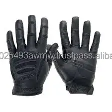 black leather winter gloves