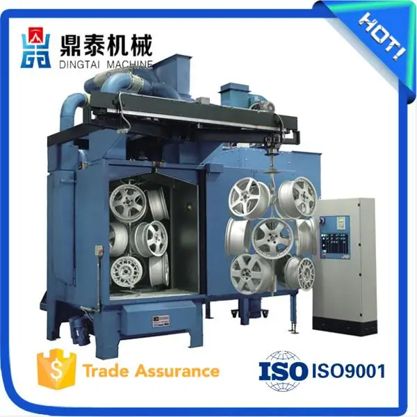 Automotive wheel shot blasting machine, sand blasting equipment