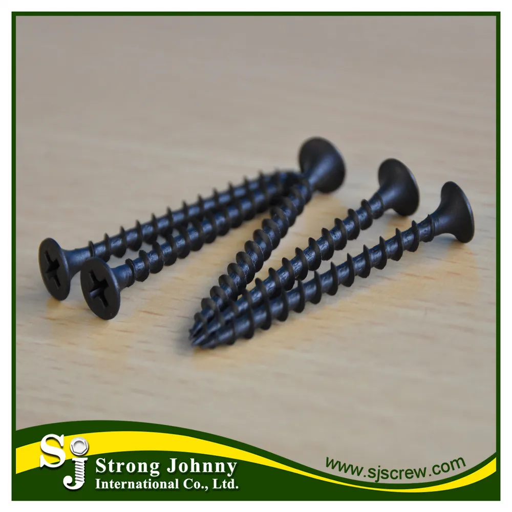 Black Screws Supplier Bugle Head Gypsum Drywall Screw 